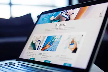 Páginas web con sección de productos y servicios